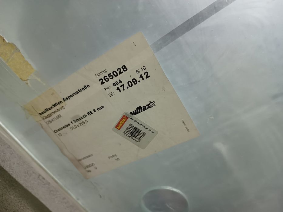 Ușa/geam/perete/panou/paravan din sticlă securizată