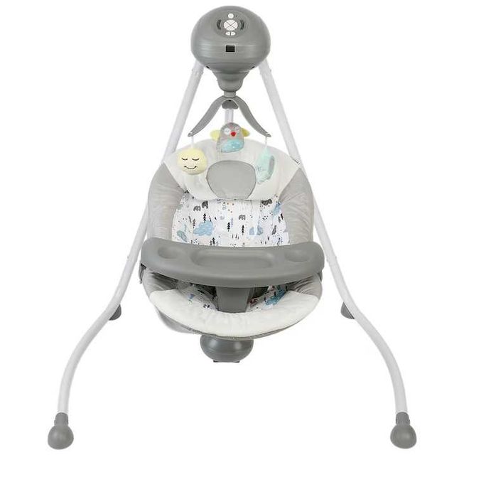 Leagan electric Wunderkid Side, cu conectare la priza, Gri