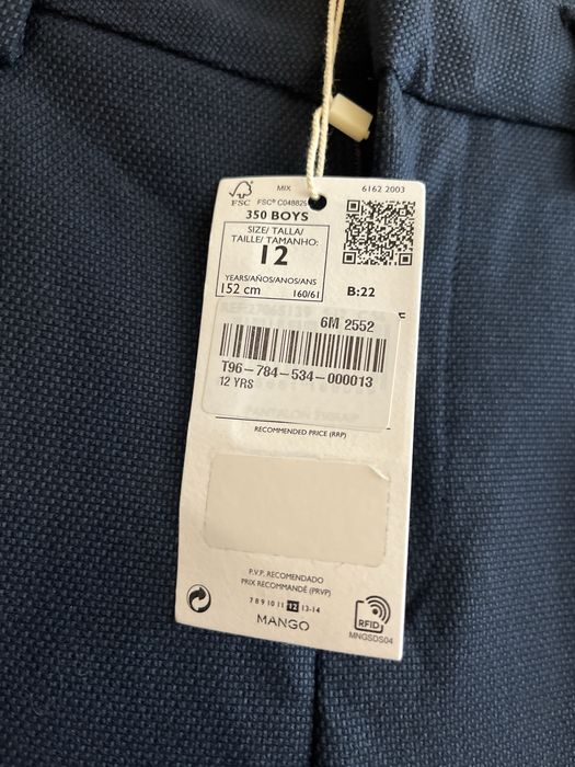 Mango 12г тъмносин официален панталон за момче