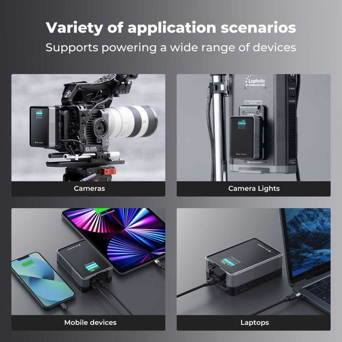 50Wh 3400mAh Mini V-Mount батерия K&F Concept