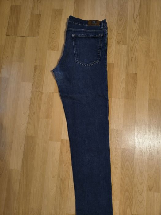 Blugi Trussardi bleumarin inchis, elastici XXL