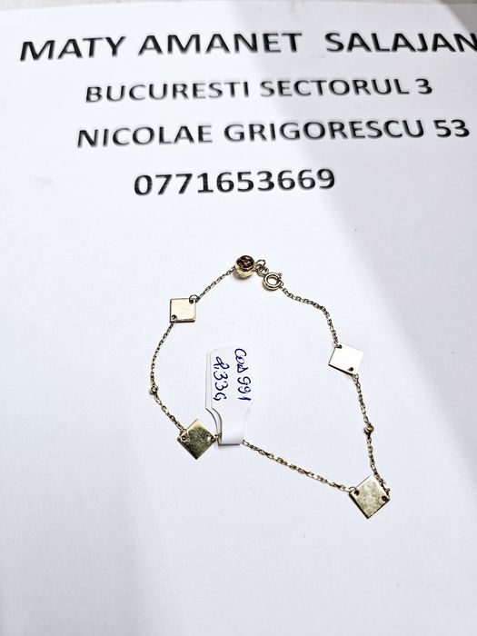 Vand bratara dama din aur 14 k 2.62 g cod 990