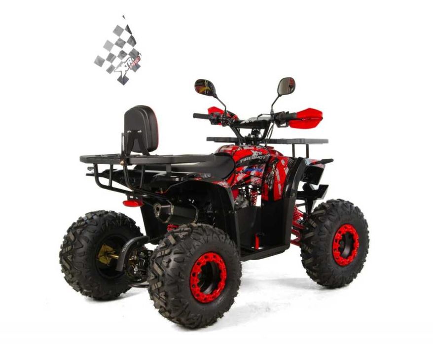 ATV XTR Pro FireShot 002, roti 8 inch, 125cc, 1+1 viteze, negru/rosu