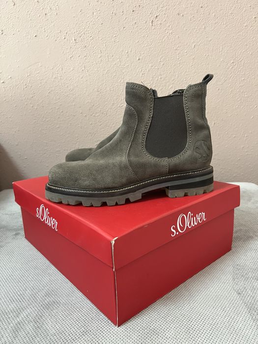 Боти s. Oliver от естествен велур