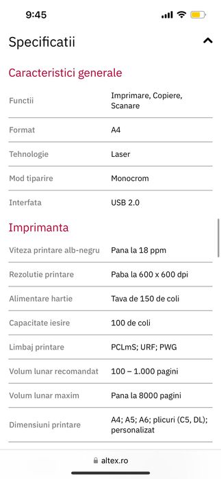 Imprimanta Hp LaserJet pro MFP M28a