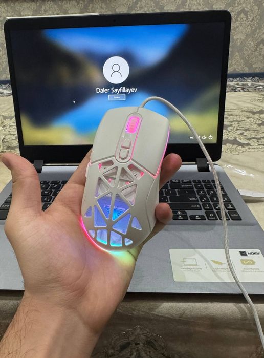 Продается бюджетная проводная игровая мышка с RGB подсветкой