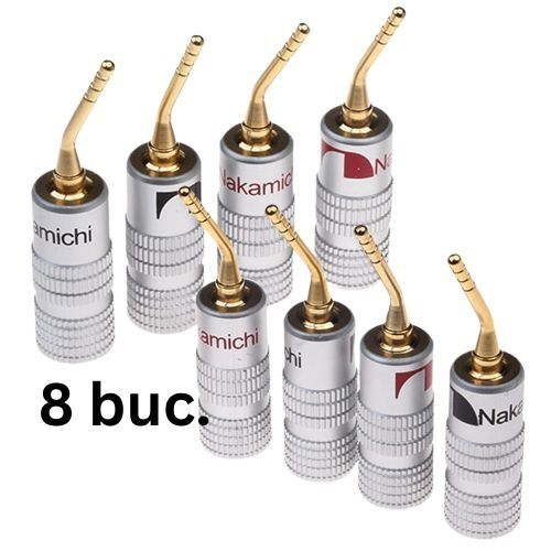 Conectori mufe Nakamichi set 8 buc banane audio cabl
