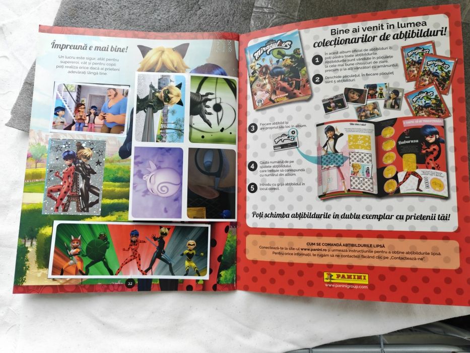 Album de abțibilduri Miraculous - Buburuza și Motan Noir (Panini)