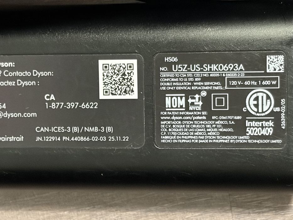 Dyson airstrait HS06 SUA