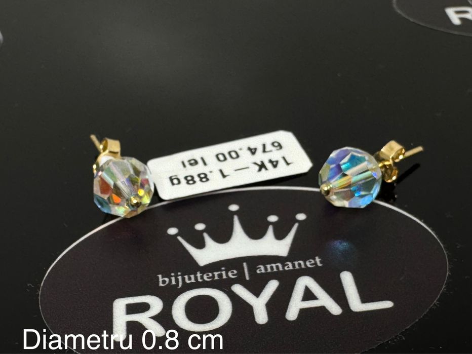 Bijuteria Royal: Cercei aur 14k/1.88 gr