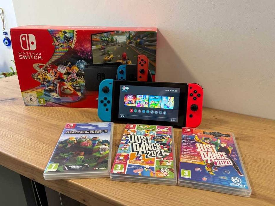 Nintendo Switch V2 Fullbox + Minecraft Just Dance