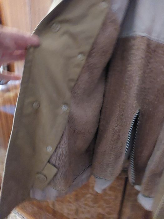 Мъжка бежова   зимна  шуба