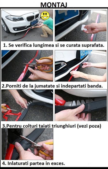 Prelungire bara din cauciuc Protectie Bara FLEXIBIL - NEGRU + ROSU