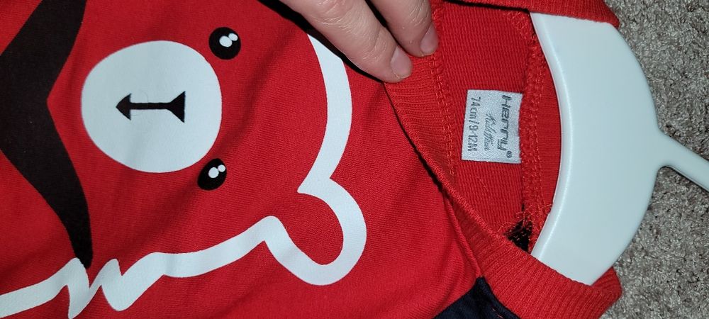 Set 2 compleuri cu 2 piese body cu pantalonasi bumbac+bluzița&pantalon