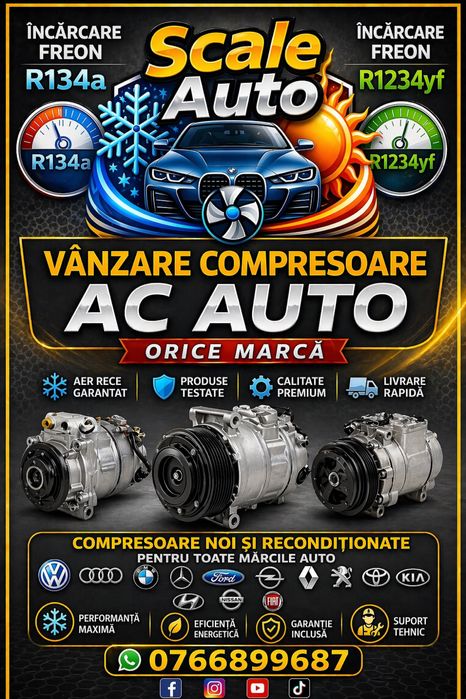 Compresoare aer conditionat/Service climatizare/Incarcare freon