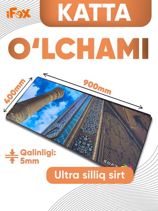 Коврик Nillmax 90x40sm  tikilgan yonlar sirg'anmas kauchuk ostki qism.