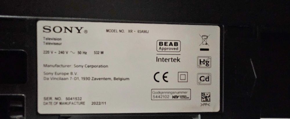Vând tv Sony XR-65A90J plus boxe daună totală!