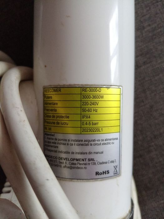 Robinet instant pentru încălzit apa cu termostat, marca Reecomer
