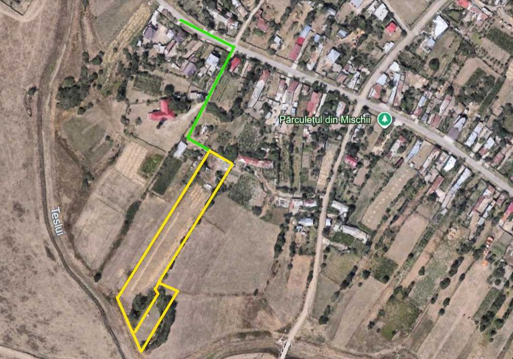 Teren intravilan 7.000 mp (5.500 mp + 1.500 mp bonus) – zonă deosebită, Mischii