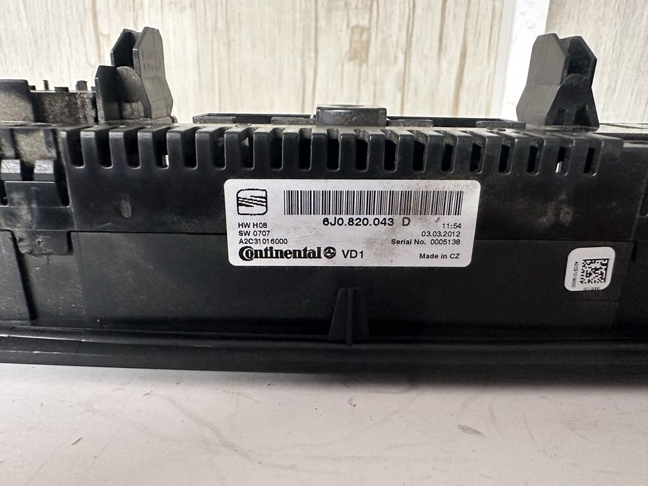 Управление климатроник за Сеат Ибиза след 2011г-