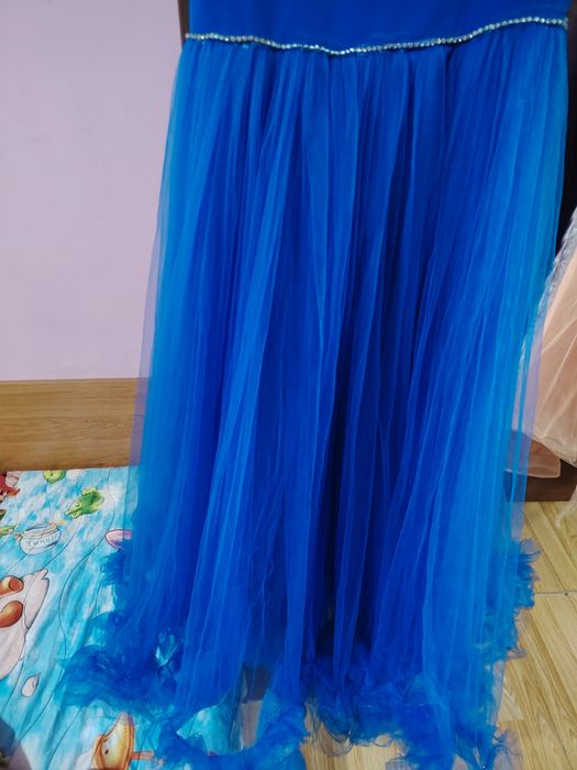 Официална Рокля синя за принцеса от 8 до 10г.