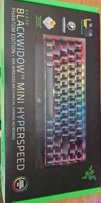 Razer BlackWidow V3 Mini, Yellow Switch + ергономична подложка