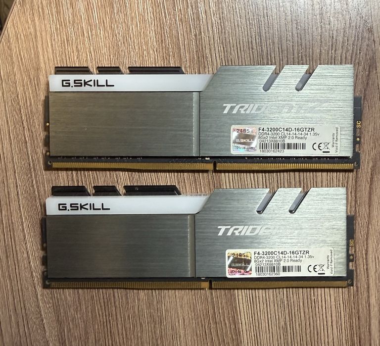 DDR4 RAM G.Skill TridentZ 16Gb 2x8Gb 3200 MHz CL14 Samsung B-die