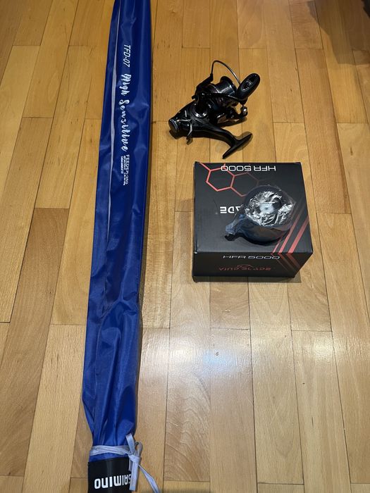 Set 1 Lanseta Saimino Sensitive Feeder 3.90 + 1 Mulineta HFR 5000