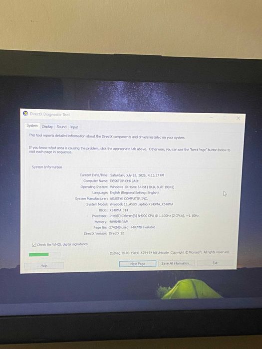 Asus Vivobook X540MA