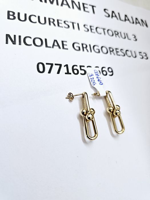 Vand cercei din aur 14 k 3.22 g cod 669