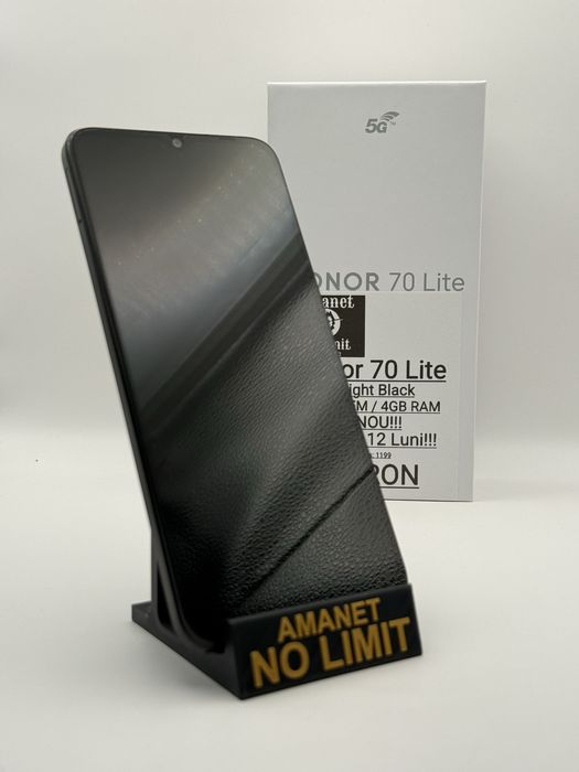 Honor 70 Lite 128GB Balck Ca Nou Garantie 12 Luni , AMANET NO LIMIT.