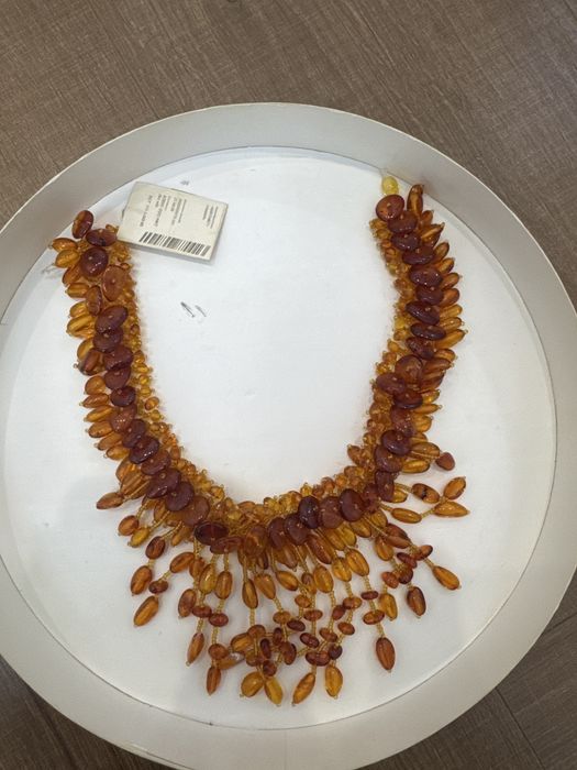 Бусы, натуральный янтарь