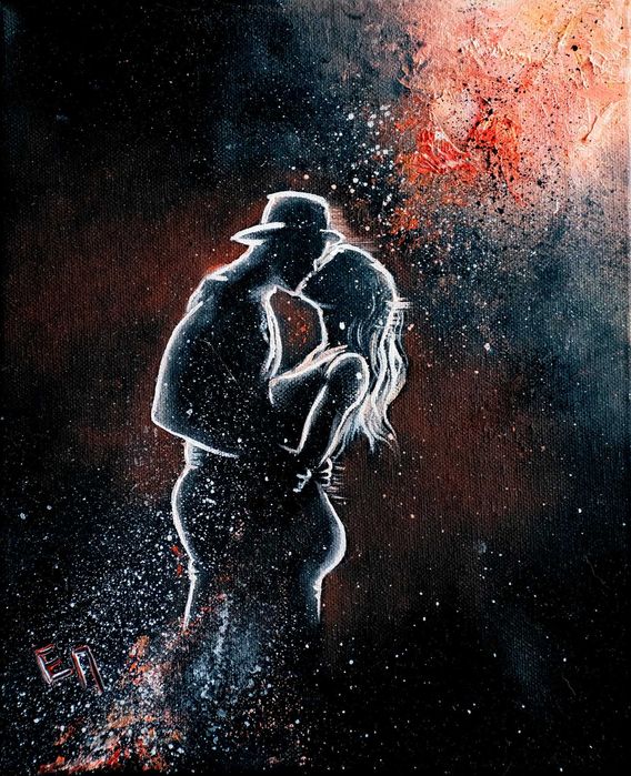 Маслена картина "Влюбени"