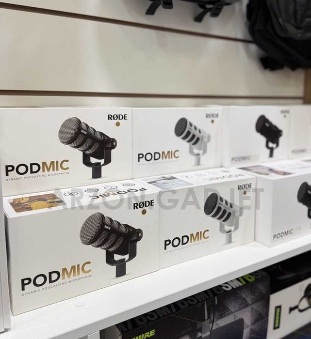 Rode PodMic — podkast, strim va studiya uchun professional mikrofon.