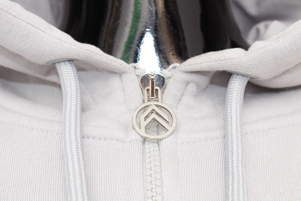 Oner Active Classic Crop Zip Hoodie дамско сиво худи суичър орърсаиз L