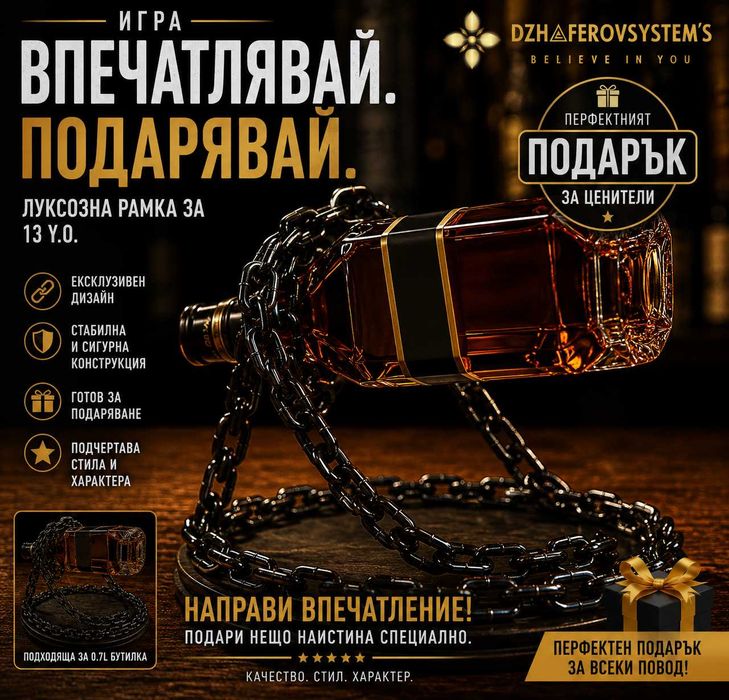 Левитиращи настолни и висящи стойки за бутилки