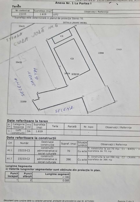 Mizil . Teren +  Cladiri