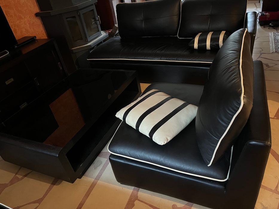 Sofa de piele 3 piese