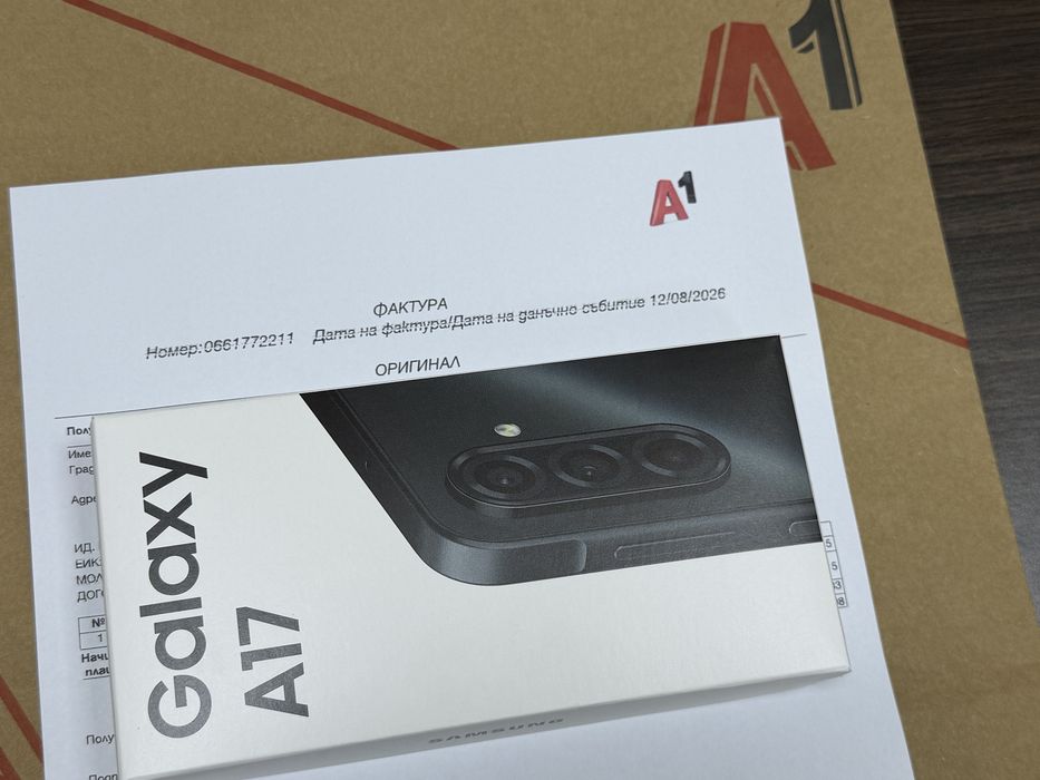 ЗАПЕЧАТАН 128GB Samsung A17 4G Гаранция от A1 до 2028год. Black / Черен