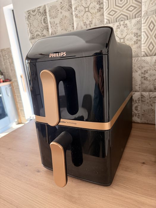 Friteuză cu aer cald Philips Seria 4000 Dual Basket – stare impecabilă