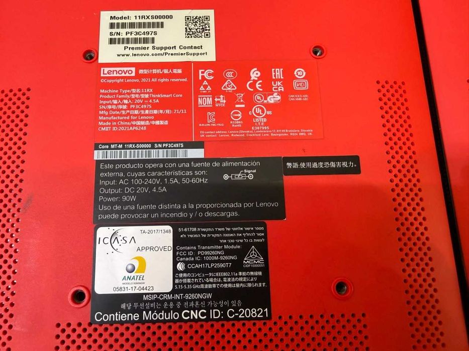 MiNi PC Lenovo ThinkCentre 11RX Core i5-1145G7E ram 8 SSD m2 256