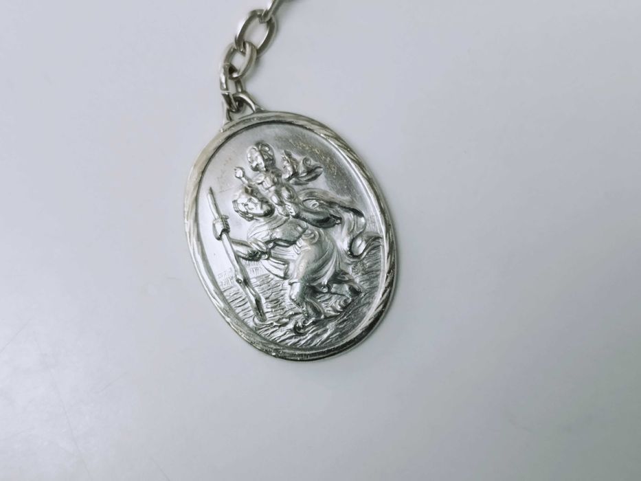 Breloc alpaca cu Sfântul Cristofor