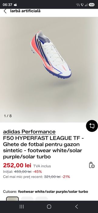 Gete sintetic f50 adidas