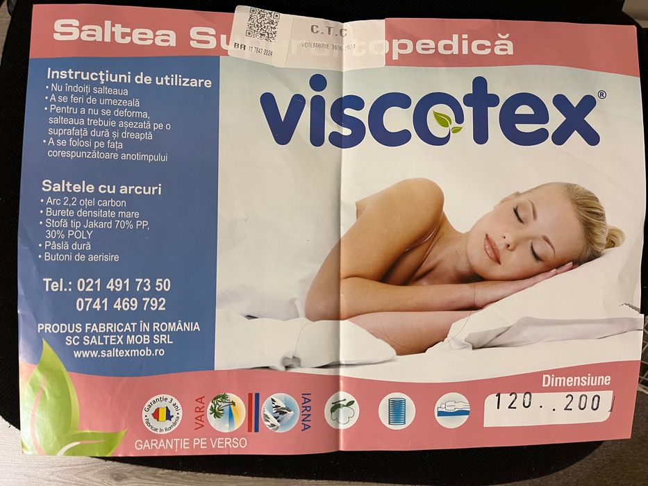 Saltea pat superortopedică