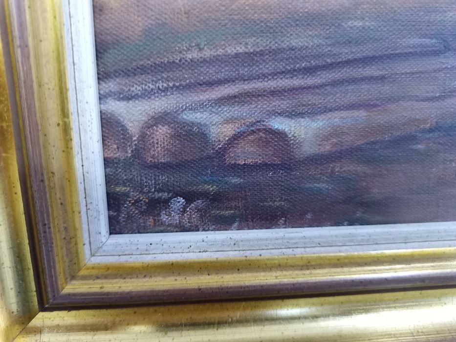 Оригинална немска картина маслени бои Baumeister (1986 г.) – 93x53 см