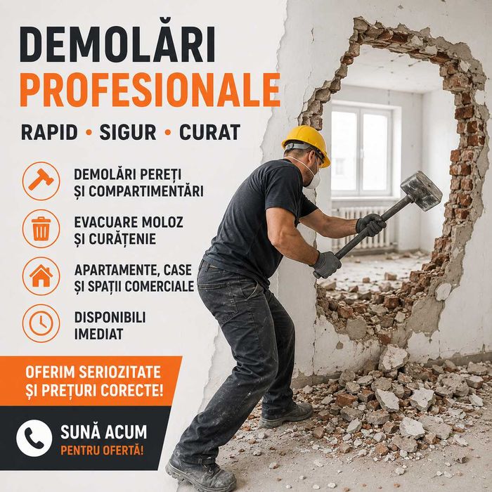 Demolări profesionale Brașov | Echipă disponibilă