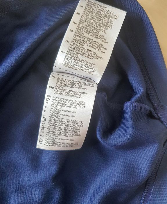 Tricou Adidas Climalite original L-XL navy fotbal Bitburger nr. 15 nou premium