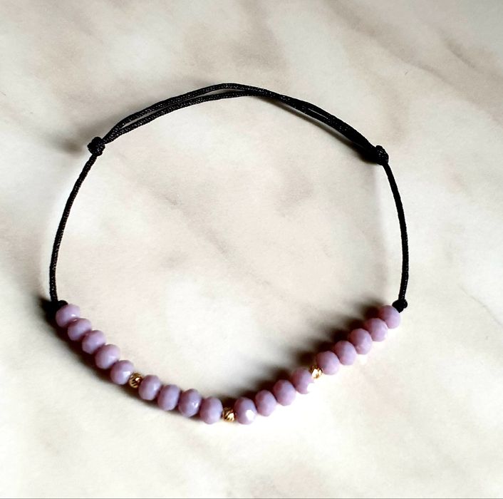 Bratara snur cu bilute aur