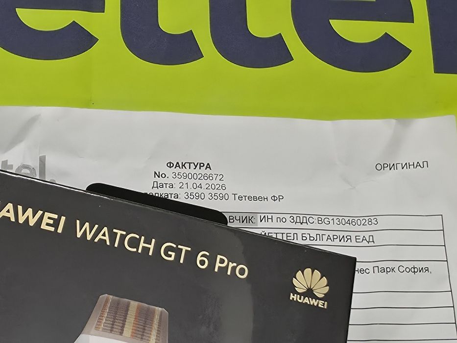 ЗАПЕЧАТАН 46mm Huawei watch GT 6 PRO / GT6 Yettel Гаранция 2028 BROWN