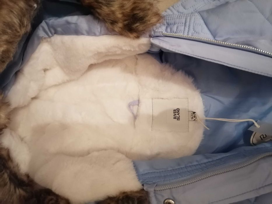RIVER ISLAND - Зимен гащеризон с отделящ се еко пух, 80 CM 9-12 м.